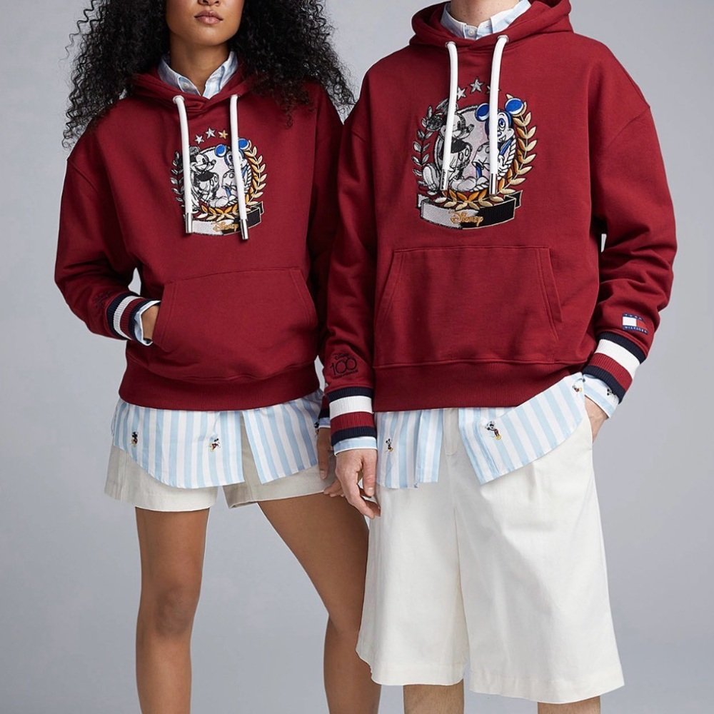 Tommy Hilfiger Disney Red Hoodie with Embroidered Design